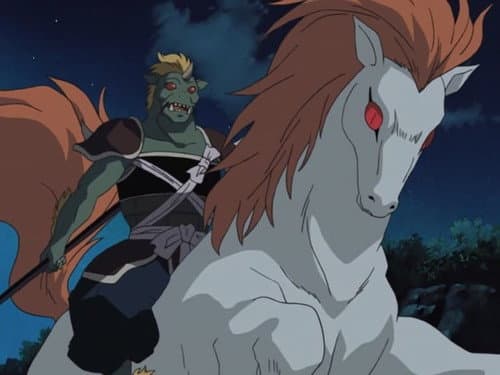 Entei en furie et l'effroyable Hakudôshi